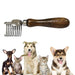 Stainless Steel Eco-friendly Safe Fur Rake Dog Grooming