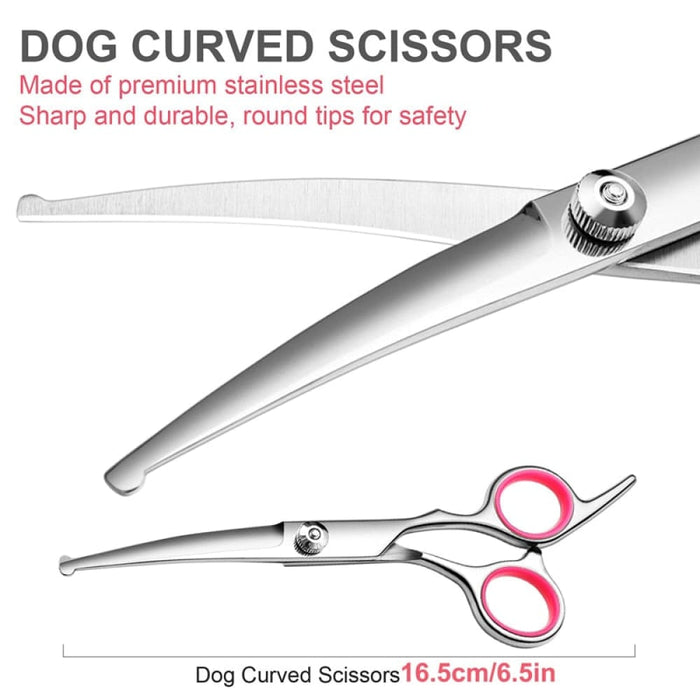 Stainless Steel Safety Dog Grooming Shears Clippers Set