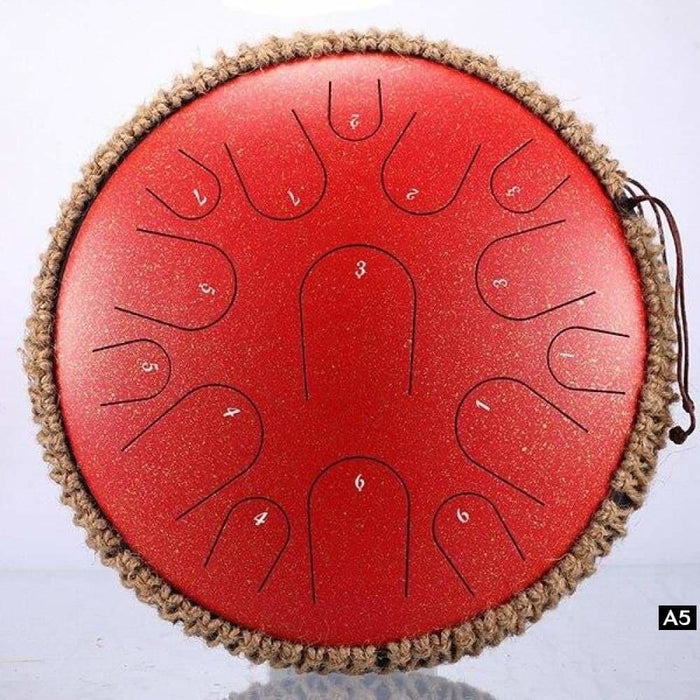 Steel Tongue Drum 13 Inch 15 Tone Handheld Tank Percussion