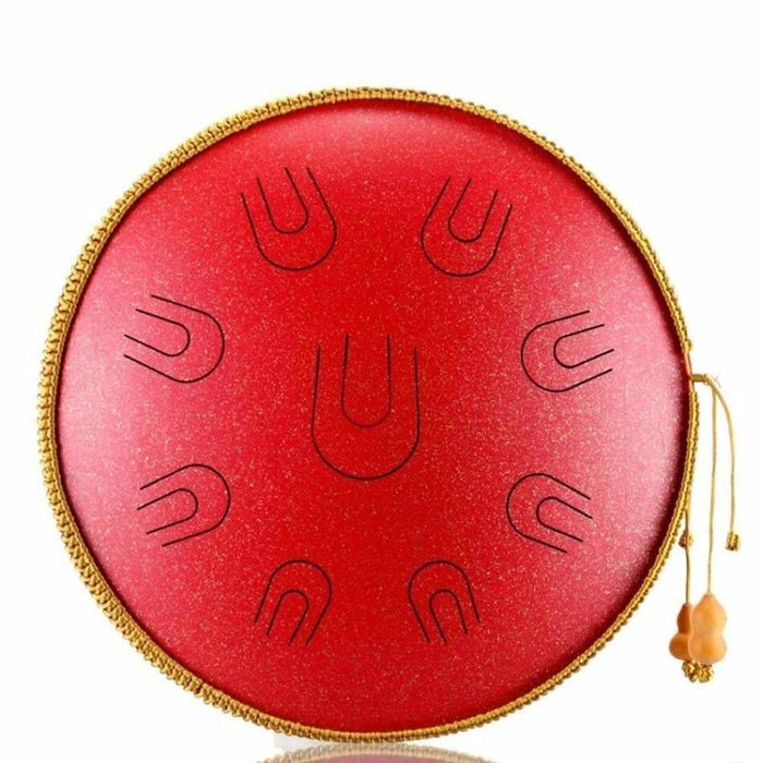 Steel Tongue Drum 14 Inch 9 Tone d Minor Handheld Tank