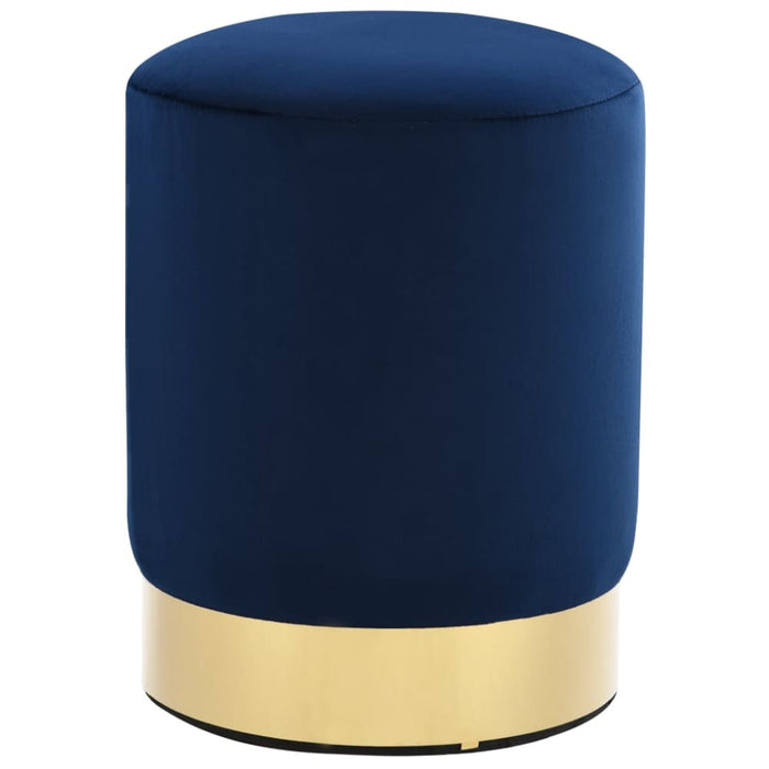 Stool Blue And Gold Velvet Xakntt