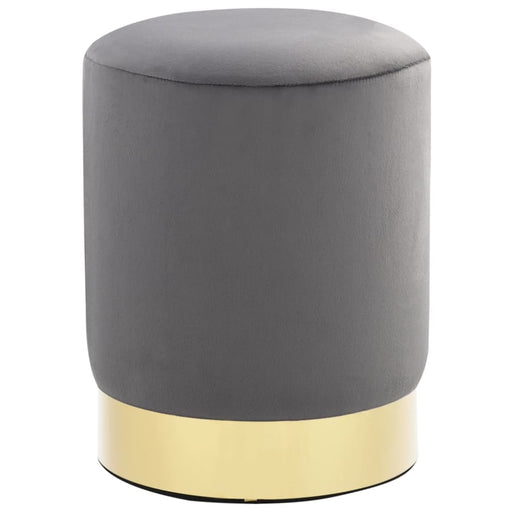 Stool Dark Grey And Gold Velvet Xakntp