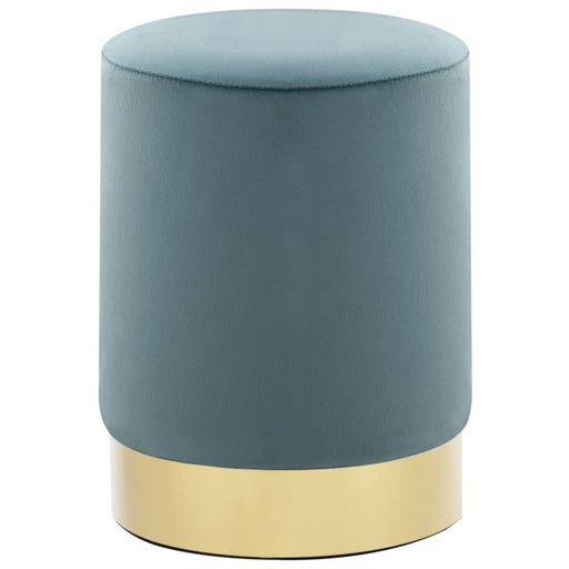 Stool Light Blue And Gold Velvet Xaknab