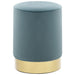 Stool Light Blue And Gold Velvet Xaknab