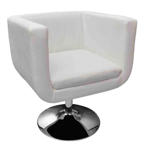 Bar Stool White Faux Leather Gl884