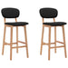 Bar Stools 2 Pcs Black Fabric Xnktit