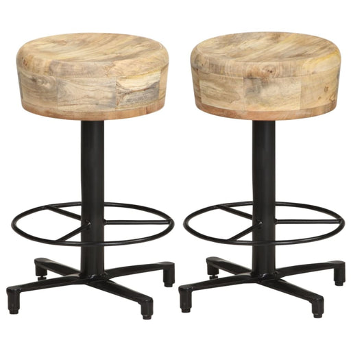 Bar Stools 2 Pcs Solid Mango Wood Gl646196