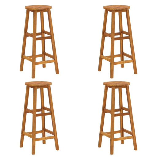 Bar Stools 4 Pcs Solid Acacia Wood Gl69715