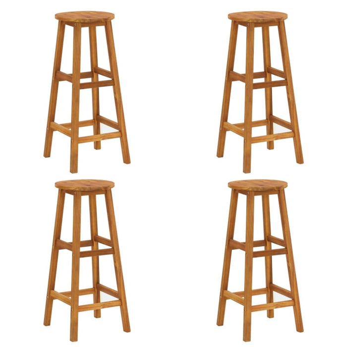 Bar Stools 4 Pcs Solid Acacia Wood Gl69715