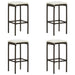 Bar Stools With Cushions 4 Pcs Brown Poly Rattan Gl67715