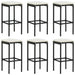 Bar Stools With Cushions 6 Pcs Black Poly Rattan Gl67519