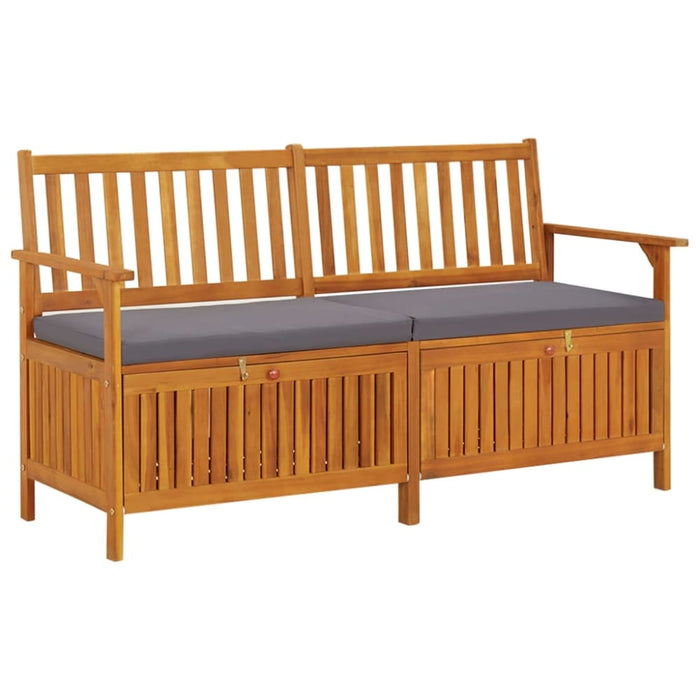 Storage Bench With Cushion 148 Cm Solid Wood Acacia Toliab