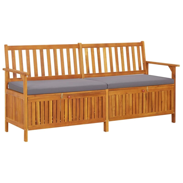 Storage Bench With Cushion 170 Cm Solid Wood Acacia Toliao