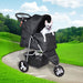 Goslash Picks Pet Stroller 3 Wheels Dog Cat Cage Puppy