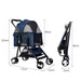 Pet Stroller Dog Cat Pram Foldable Carrier 4 Wheels Large