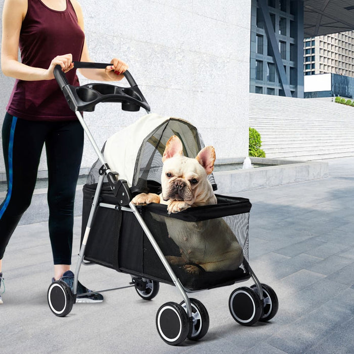 Goslash Picks Pet Stroller Dog Cat Pram Foldable Carrier