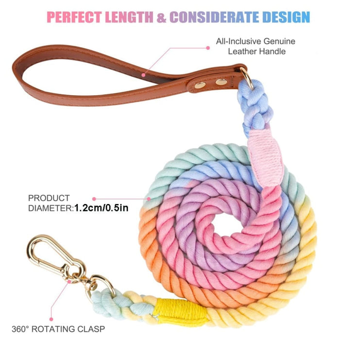 Strong No Tangle Handmade Braided Comfortable Leather