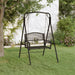 Swing Bench 124 Cm Black Steel Tonntx