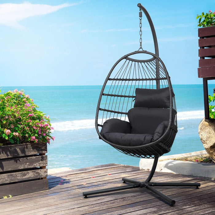 Swing Chair Egg Hammock With Stand Outdoor Furniture Wicker