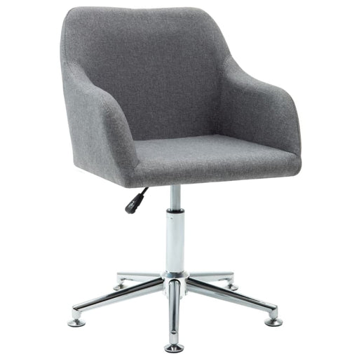 Swivel Dining Chair Light Grey Fabric Xntalk