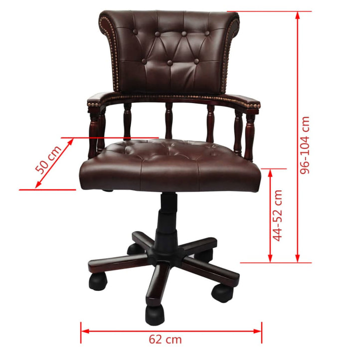 Swivel Office Chair Brown Xbbax