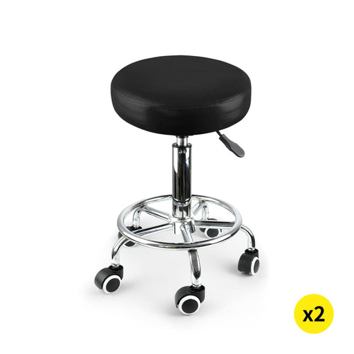 Goslash Picks 2x Swivel Salon Barstool Hairdressing Stool