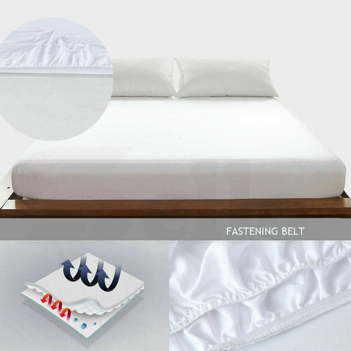 Terry Cotton Fully Fitted Waterproof Mattress Protector King