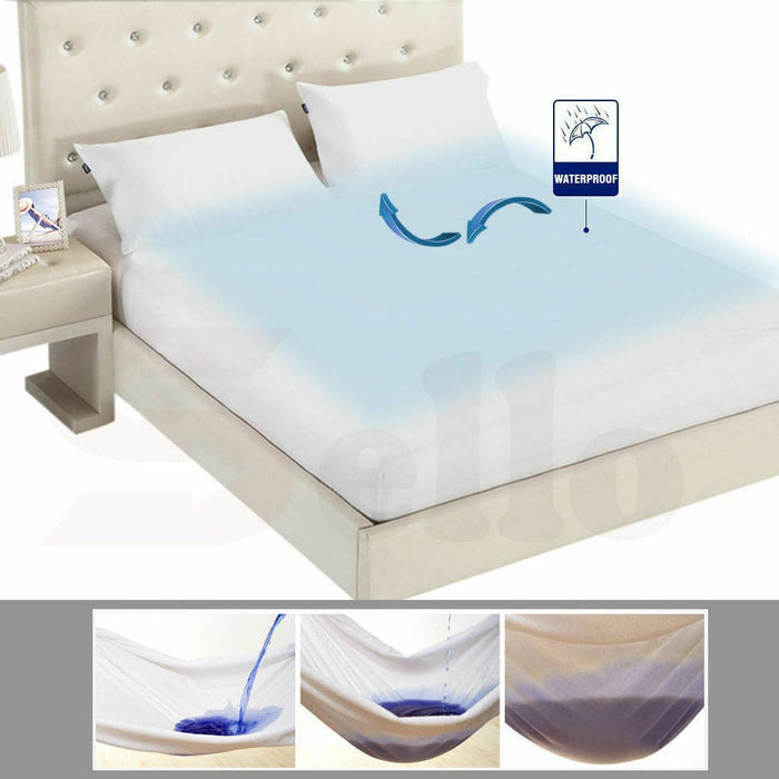 Terry Cotton Fully Fitted Waterproof Mattress Protector King