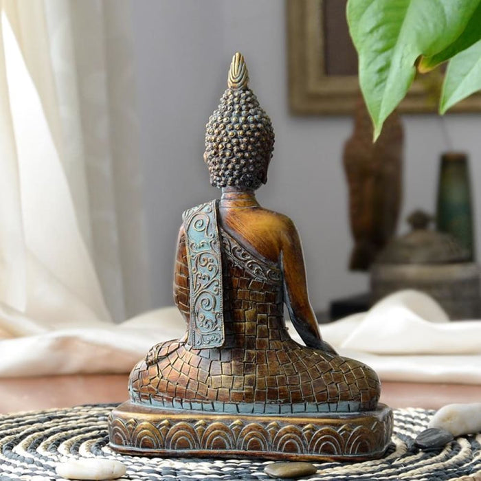 Thailand Buddha Statue Sculpture Office Desk Ornament