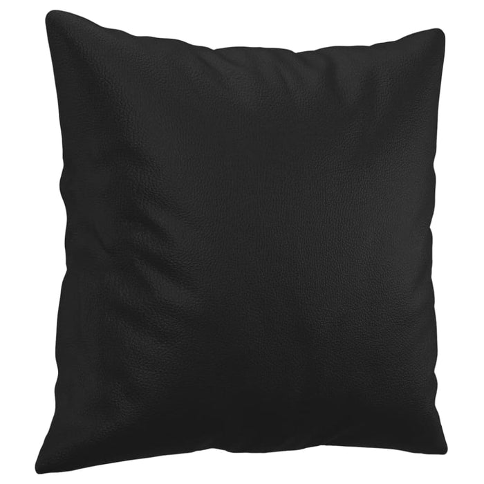 Throw Pillows 2 Pcs Black 40x40 Cm Faux Leather Takaik