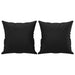 Throw Pillows 2 Pcs Black 40x40 Cm Faux Leather Takaik