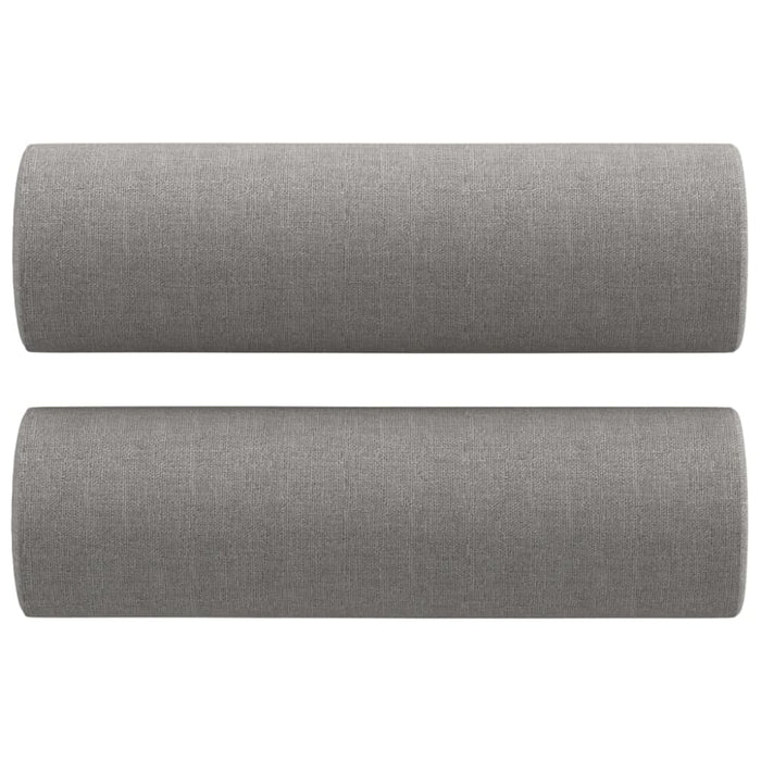 Throw Pillows 2 Pcs Light Grey ø15x50 Cm Fabric Takpbo