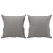 Throw Pillows 2 Pcs Light Grey 40x40 Cm Fabric Takaio