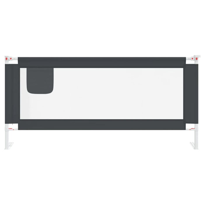 Toddler Safety Bed Rail Dark Grey 200x25 Cm Fabric Obxtt