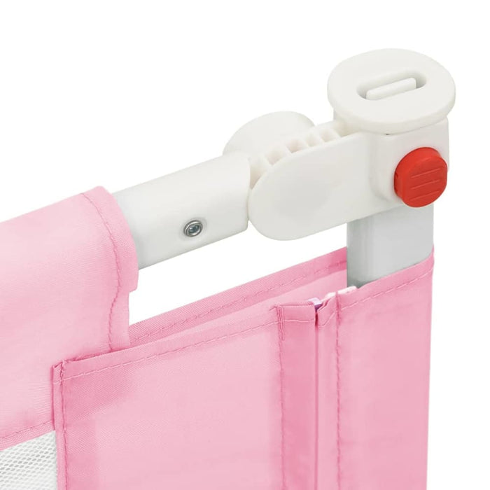 Toddler Safety Bed Rail Pink 140x25 Cm Fabric Obxbo