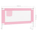 Toddler Safety Bed Rail Pink 140x25 Cm Fabric Obxbo