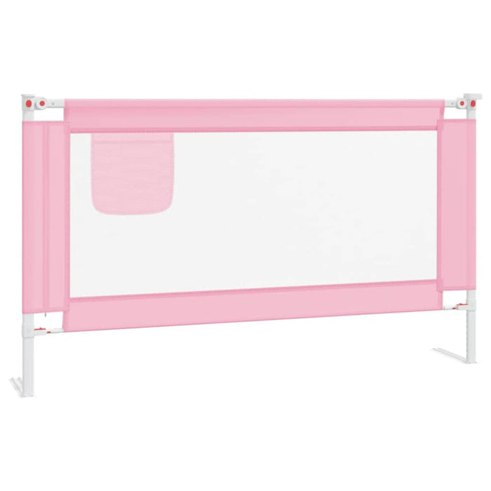 Toddler Safety Bed Rail Pink 140x25 Cm Fabric Obxbo