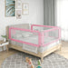 Toddler Safety Bed Rail Pink 140x25 Cm Fabric Obxbo