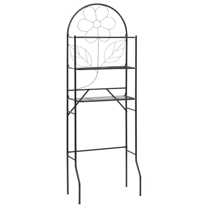 Toilet Rack Black 60x33x174 Cm Xalixx