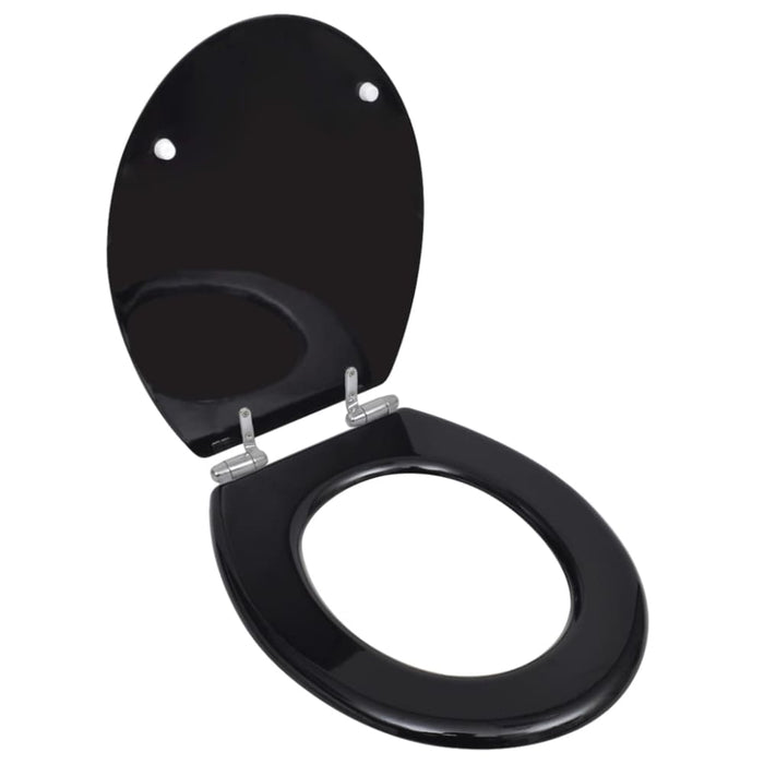 Toilet Seats With Soft Close Lids 2 Pcs Mdf Black Xipkbp