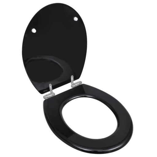 Toilet Seats With Soft Close Lids Mdf Black Oabikk