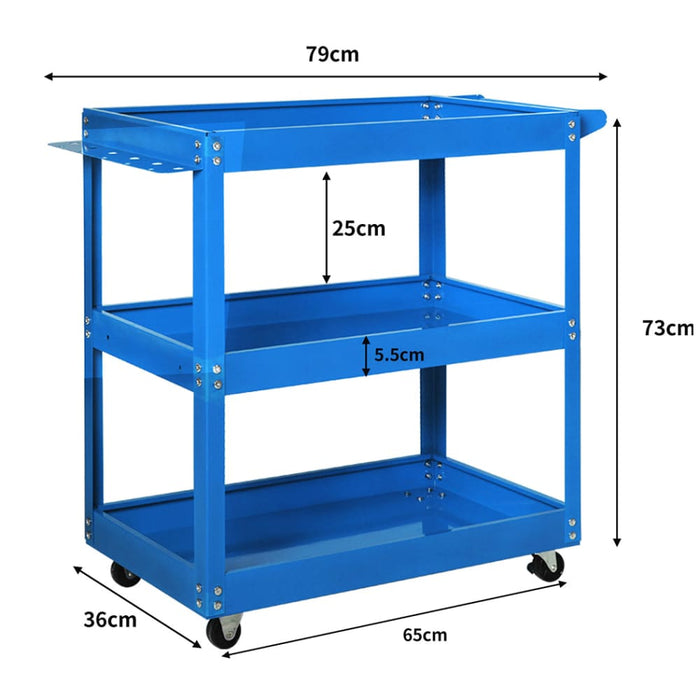 Goslash Picks Tool Cart Trolley 3-tier Toolbox Workshop