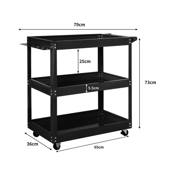 Goslash Picks Tool Cart Trolley 3-tier Toolbox Workshop