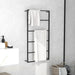 Towel Rack Black 60x10x116 Cm Steel Ttloxb