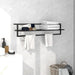 Towel Rack Black 95x25x22 Cm Iron Ttloxx