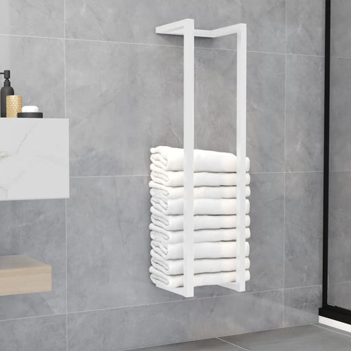 Towel Rack White 25x20x95 Cm Steel Ttlooi