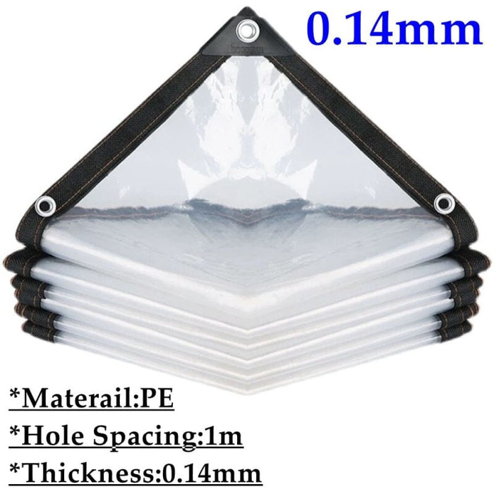 Transparent Outdoor Tarpaulin 0.14 0.16mm Pe Rainproof