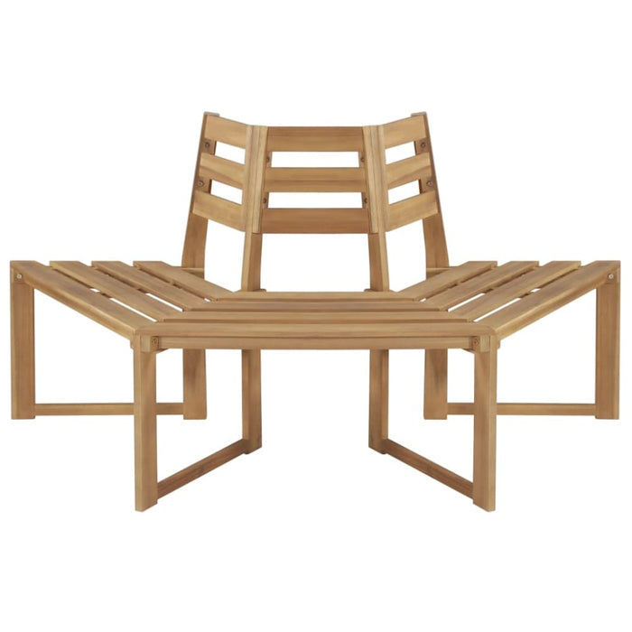 Tree Bench Half-hexagonal Solid Acacia Wood Aaxpo