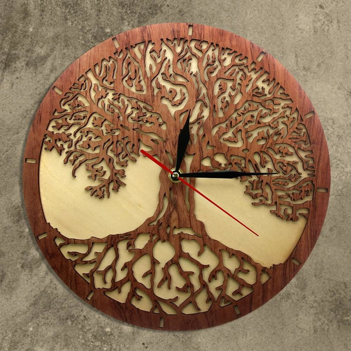 Tree Of Life Wooden Wall Clock