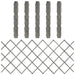 Trellis Fences 5 Pcs Grey Solid Firwood 180x80 Cm Tolaxp